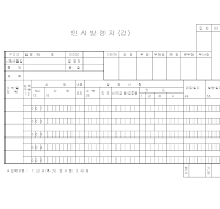 인사발령지(갑) 인사발령지(갑)